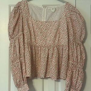 Floral Puff Sleeve Top